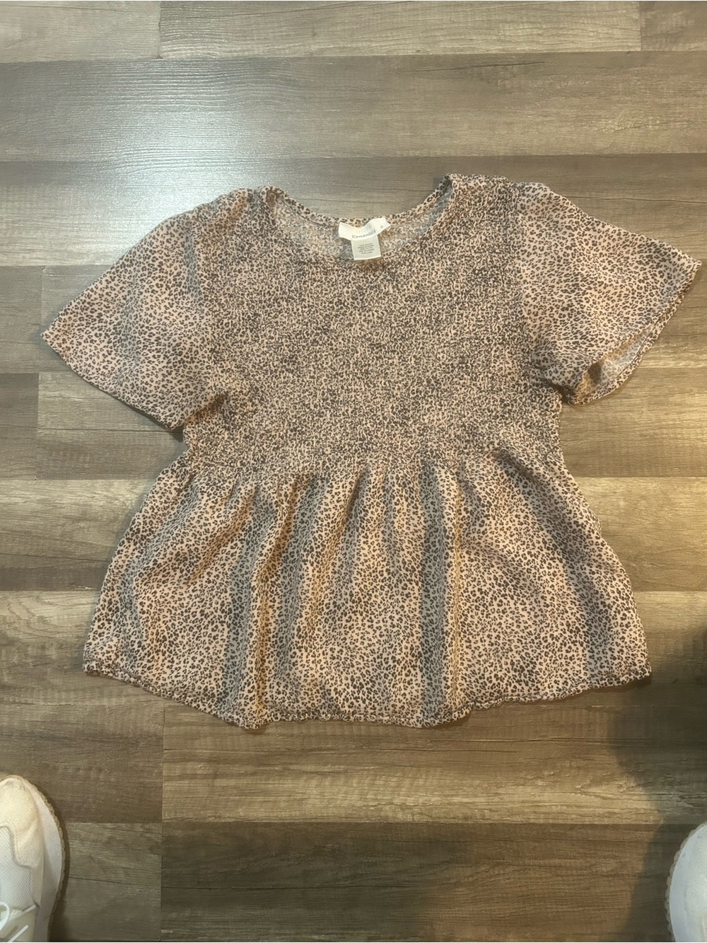 URBAN Romantics Women’s Leopard Print Peplum Top Size Medium